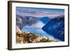 Pulpit Rock, Lysefjord View, Stavanger, Norway, Scandinavia, Europe-Jim Nix-Framed Photographic Print