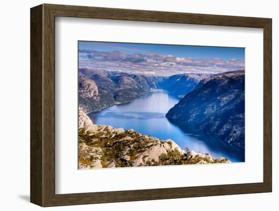 Pulpit Rock, Lysefjord View, Stavanger, Norway, Scandinavia, Europe-Jim Nix-Framed Photographic Print