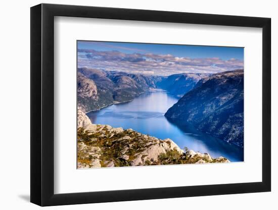 Pulpit Rock, Lysefjord View, Stavanger, Norway, Scandinavia, Europe-Jim Nix-Framed Photographic Print