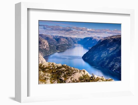 Pulpit Rock, Lysefjord View, Stavanger, Norway, Scandinavia, Europe-Jim Nix-Framed Photographic Print