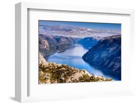 Pulpit Rock, Lysefjord View, Stavanger, Norway, Scandinavia, Europe-Jim Nix-Framed Photographic Print