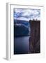 Pulpit Rock, Lysefjord View, Stavanger, Norway, Scandinavia, Europe-Jim Nix-Framed Photographic Print