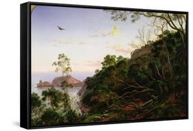 Pulpit Rock near Melbourne, Victoria-Eugen von Guerard-Framed Stretched Canvas