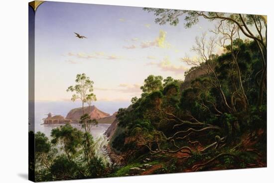 Pulpit Rock near Melbourne, Victoria-Eugen von Guerard-Stretched Canvas