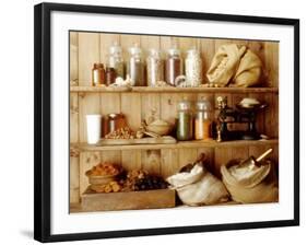 Pulses, Cereal Products and Dried Fruit on Shelves-Diana Miller-Framed Photographic Print