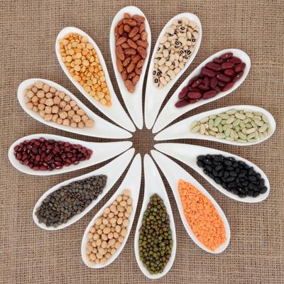 'Pulses Vegetable Selection of Peas, Beans and Lentils in White
