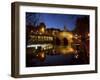 Pulteney Bridge and River Avon at Night, Bath, Unesco World Heritage Site, Avon (Somerset), England-Charles Bowman-Framed Photographic Print