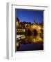 Pulteney Bridge and River Avon at Night, Bath, Unesco World Heritage Site, Avon (Somerset), England-Charles Bowman-Framed Photographic Print