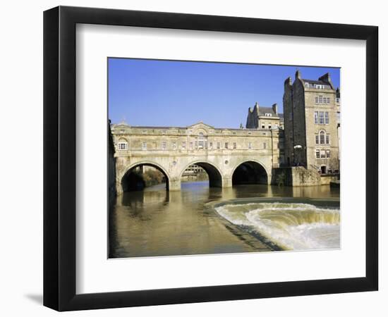 Pulteney Bridge and Weir on the River Avon, Bath, Avon, England, UK-Roy Rainford-Framed Photographic Print