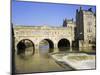 Pulteney Bridge and Weir on the River Avon, Bath, Avon, England, UK-Roy Rainford-Mounted Photographic Print