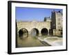 Pulteney Bridge and Weir on the River Avon, Bath, Avon, England, UK-Roy Rainford-Framed Photographic Print