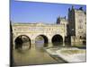 Pulteney Bridge and Weir on the River Avon, Bath, Avon, England, UK-Roy Rainford-Mounted Photographic Print