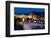 Pulteney Bridge at dusk, Bath,  Somerset-Charles Bowman-Framed Photographic Print