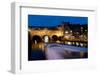 Pulteney Bridge at dusk, Bath,  Somerset-Charles Bowman-Framed Photographic Print