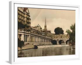 Pulteney Bridge, Bath, Somerset, C1925-null-Framed Giclee Print