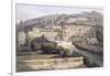 Pulteney Bridge, from 'Bath Illustrated by a Series of Views', Engraved by John Hill-John Claude Nattes-Framed Giclee Print