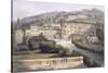 Pulteney Bridge, from 'Bath Illustrated by a Series of Views', Engraved by John Hill-John Claude Nattes-Stretched Canvas