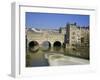 Pulteney Bridge Over the River Avon and Weir, Bath, Unesco World Heritage Site, Avon, England, UK-Roy Rainford-Framed Photographic Print