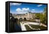 Pulteney Bridge over the River Avon, Bath, Avon and Somerset, England, United Kingdom, Europe-Matthew Williams-Ellis-Framed Stretched Canvas