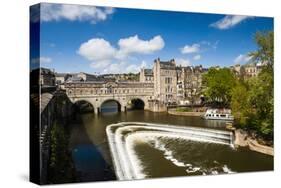 Pulteney Bridge over the River Avon, Bath, Avon and Somerset, England, United Kingdom, Europe-Matthew Williams-Ellis-Stretched Canvas