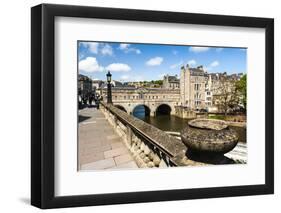 Pulteney Bridge over the River Avon, Bath, Avon and Somerset, England, United Kingdom, Europe-Matthew Williams-Ellis-Framed Photographic Print