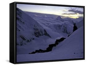 Pumori in a Sea of Clouds Seen from the North Col of Everest-Michael Brown-Framed Stretched Canvas