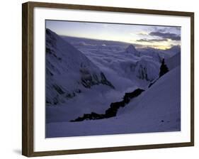 Pumori in a Sea of Clouds Seen from the North Col of Everest-Michael Brown-Framed Photographic Print