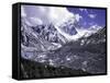 Pumori Seen from Ronbuk Glacier, Tibet-Michael Brown-Framed Stretched Canvas