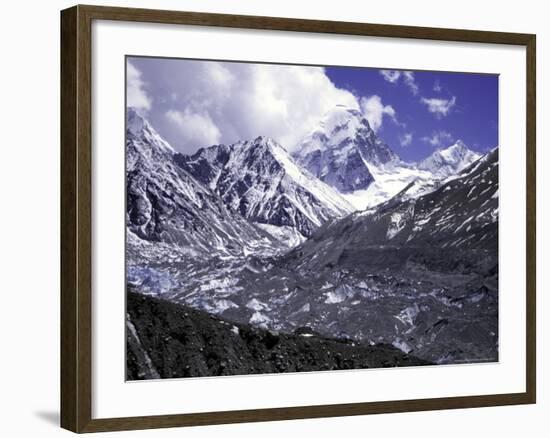 Pumori Seen from Ronbuk Glacier, Tibet-Michael Brown-Framed Photographic Print