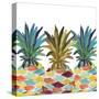 Pumped Up Pineapples-Julie DeRice-Stretched Canvas