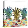 Pumped Up Pineapples-Julie DeRice-Stretched Canvas