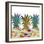 Pumped Up Pineapples-Julie DeRice-Framed Art Print