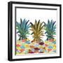 Pumped Up Pineapples-Julie DeRice-Framed Art Print