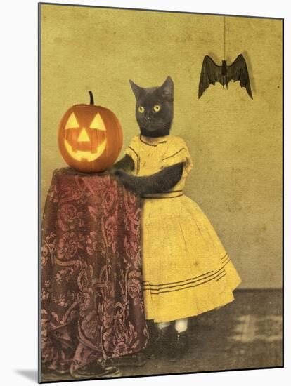 Pumpkin and Cat-J Hovenstine Studios-Mounted Giclee Print