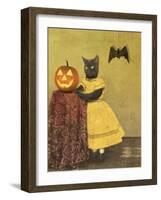 Pumpkin and Cat-J Hovenstine Studios-Framed Giclee Print