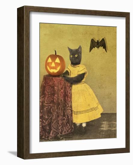 Pumpkin and Cat-J Hovenstine Studios-Framed Giclee Print