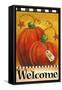 Pumpkin Autumn Welcome-Melinda Hipsher-Framed Stretched Canvas