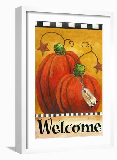 Pumpkin Autumn Welcome-Melinda Hipsher-Framed Giclee Print