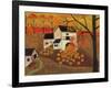 Pumpkin Barn Autumn Folk Art Cheryl Bartley-Cheryl Bartley-Framed Giclee Print