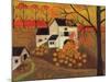 Pumpkin Barn Autumn Folk Art Cheryl Bartley-Cheryl Bartley-Mounted Giclee Print