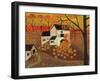 Pumpkin Barn Autumn Folk Art Cheryl Bartley-Cheryl Bartley-Framed Premium Giclee Print