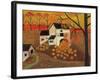 Pumpkin Barn Autumn Folk Art Cheryl Bartley-Cheryl Bartley-Framed Giclee Print