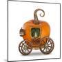 Pumpkin Carriage-egal-Mounted Art Print