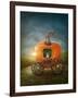 Pumpkin Carriage-egal-Framed Art Print