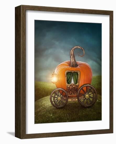 Pumpkin Carriage-egal-Framed Art Print