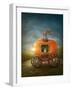 Pumpkin Carriage-egal-Framed Art Print