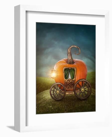 Pumpkin Carriage-egal-Framed Art Print