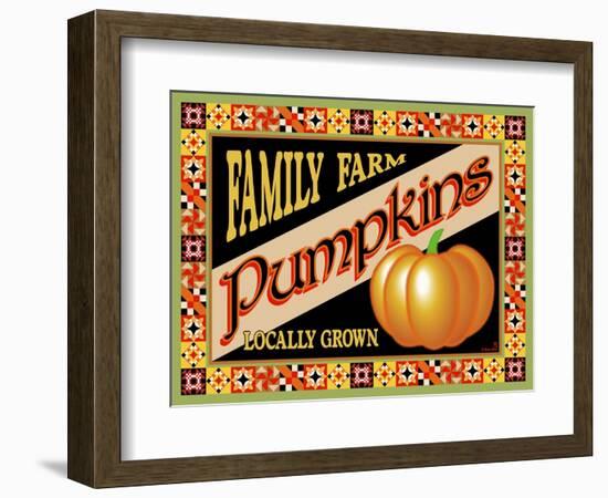 Pumpkin Crate Label-Mark Frost-Framed Giclee Print