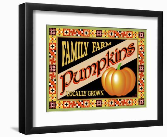 Pumpkin Crate Label-Mark Frost-Framed Giclee Print