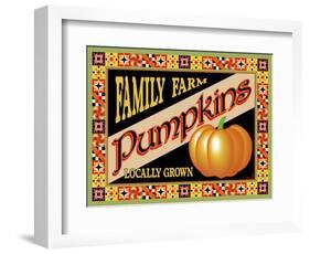 Pumpkin Crate Label-Mark Frost-Framed Giclee Print